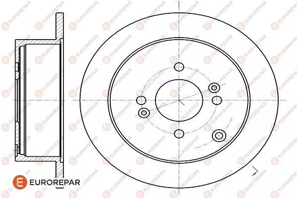 Диск тормозной EUROREPAR 1622805780