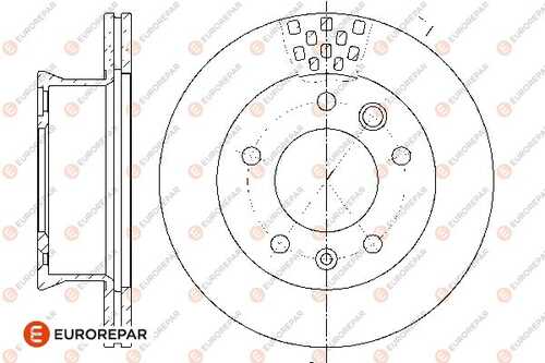 Диск тормозной mercedes-benz sprinter 2-t/3-t 95 front EUROREPAR 1667859480