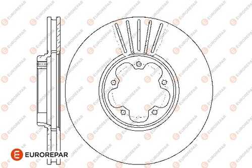 Диск тормозной ford transit tourneo (fc ) 2.0 00 front d276 x 24 EUROREPAR 1667862180