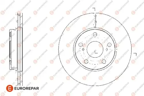 Диск тормозной toyota auris ( e18 ) 1.2 (nre185 ) 12 front d277 x 26 EUROREPAR 1667864880