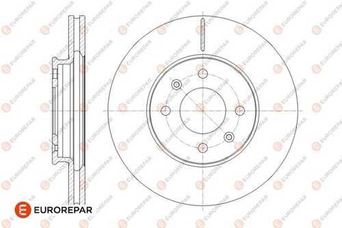 Диск тормозной hyundai solaris ii 1.4-1.6 17 kia rio ii 17 front d256x22mm EUROREPAR 1676008880