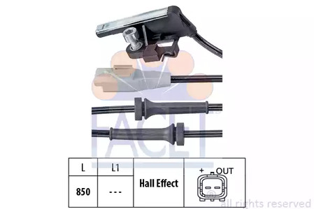 Датчик abs peug 307 задний мост FACET 21.0027