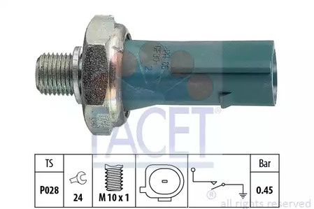 Датчик давления масла FACET 7.0174