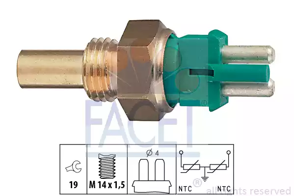Датчик температура охлаждающей жидкости made in italy - oe equivalent