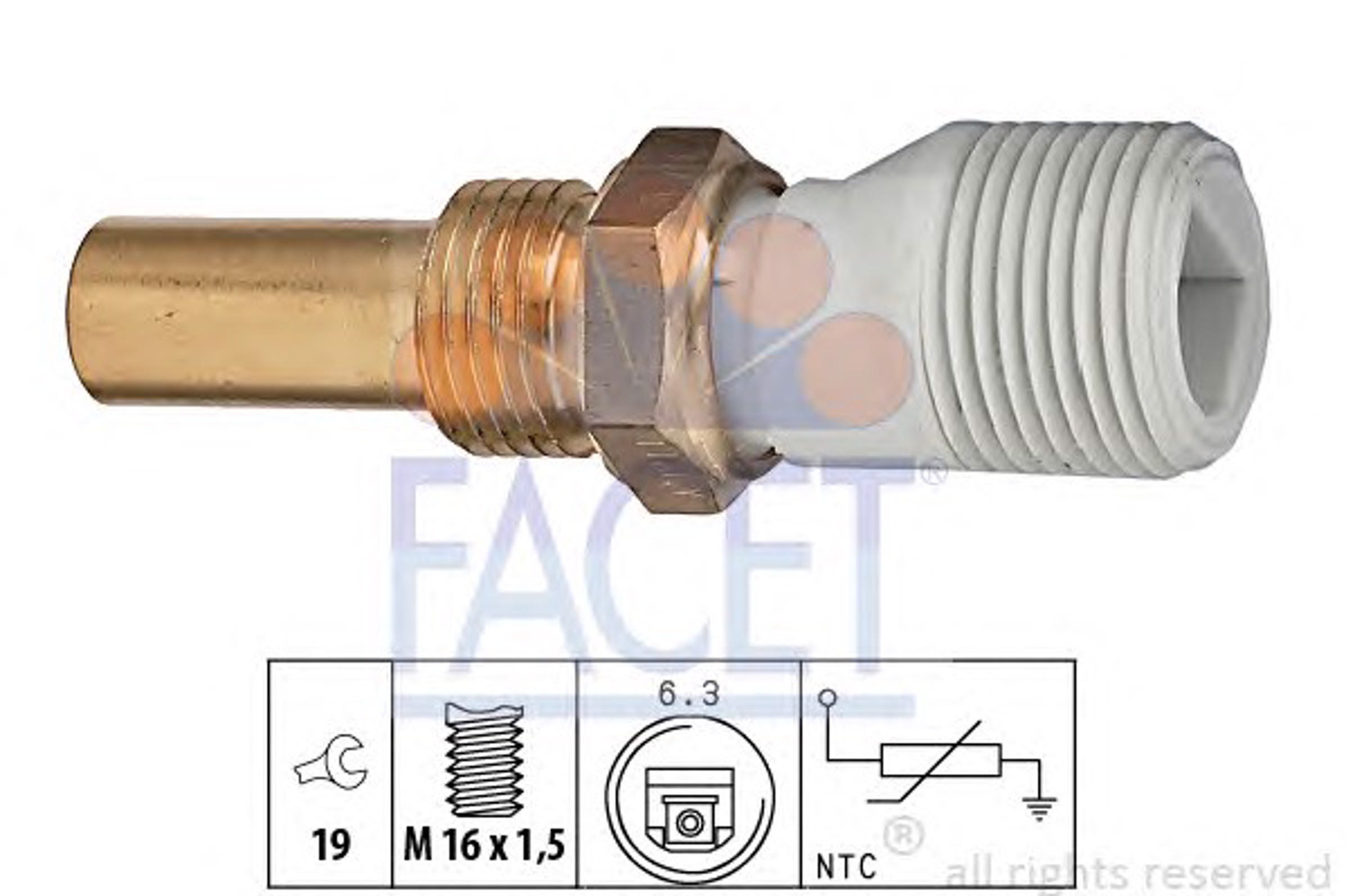 Датчик темп. охл. жидкости FACET 7.3238