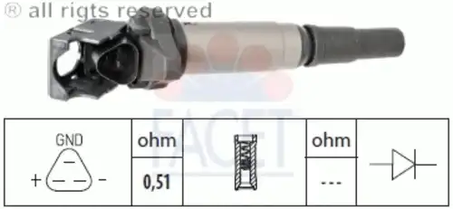 Катушка зажигания made in italy - oe equivalent