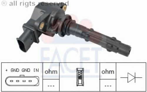 Катушка зажигания FACET 9.6387