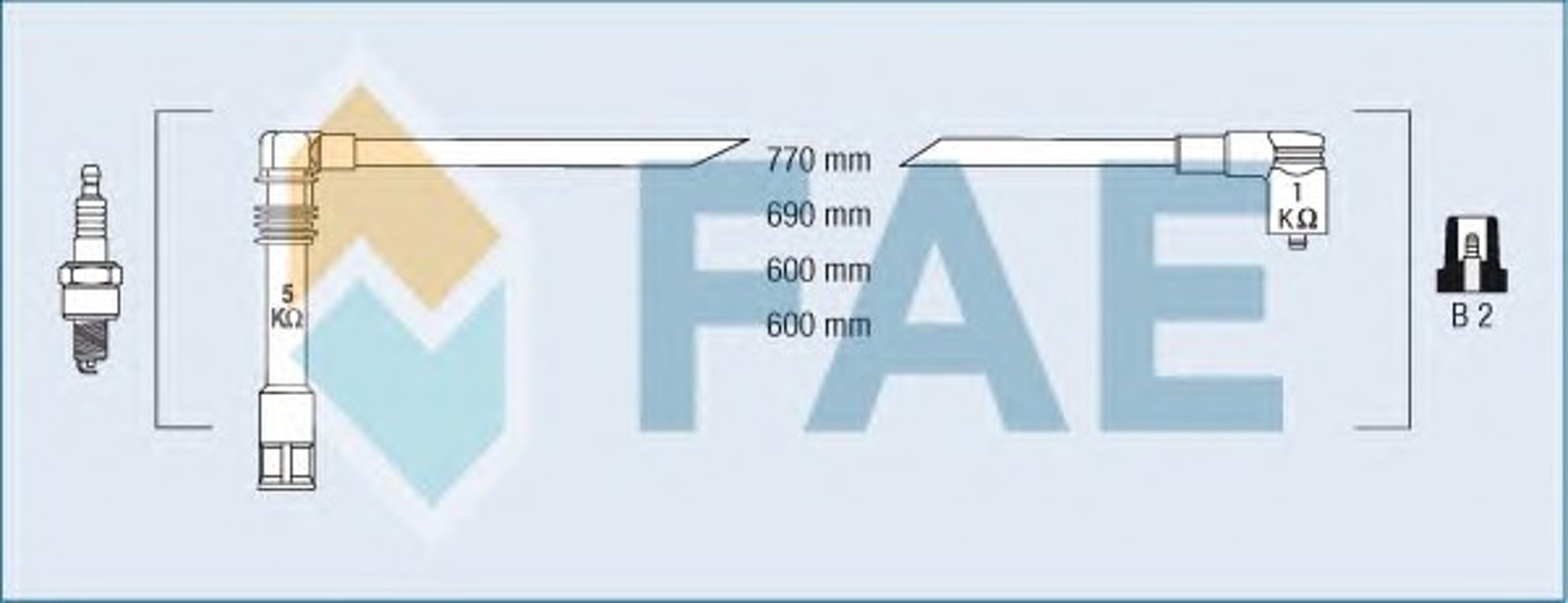 Комплект проводов зажигания FAE 85061