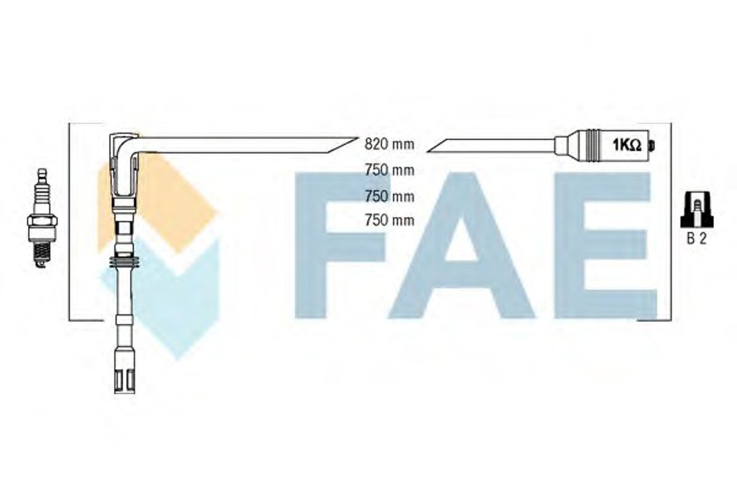 Комплект проводов зажигания FAE 85065