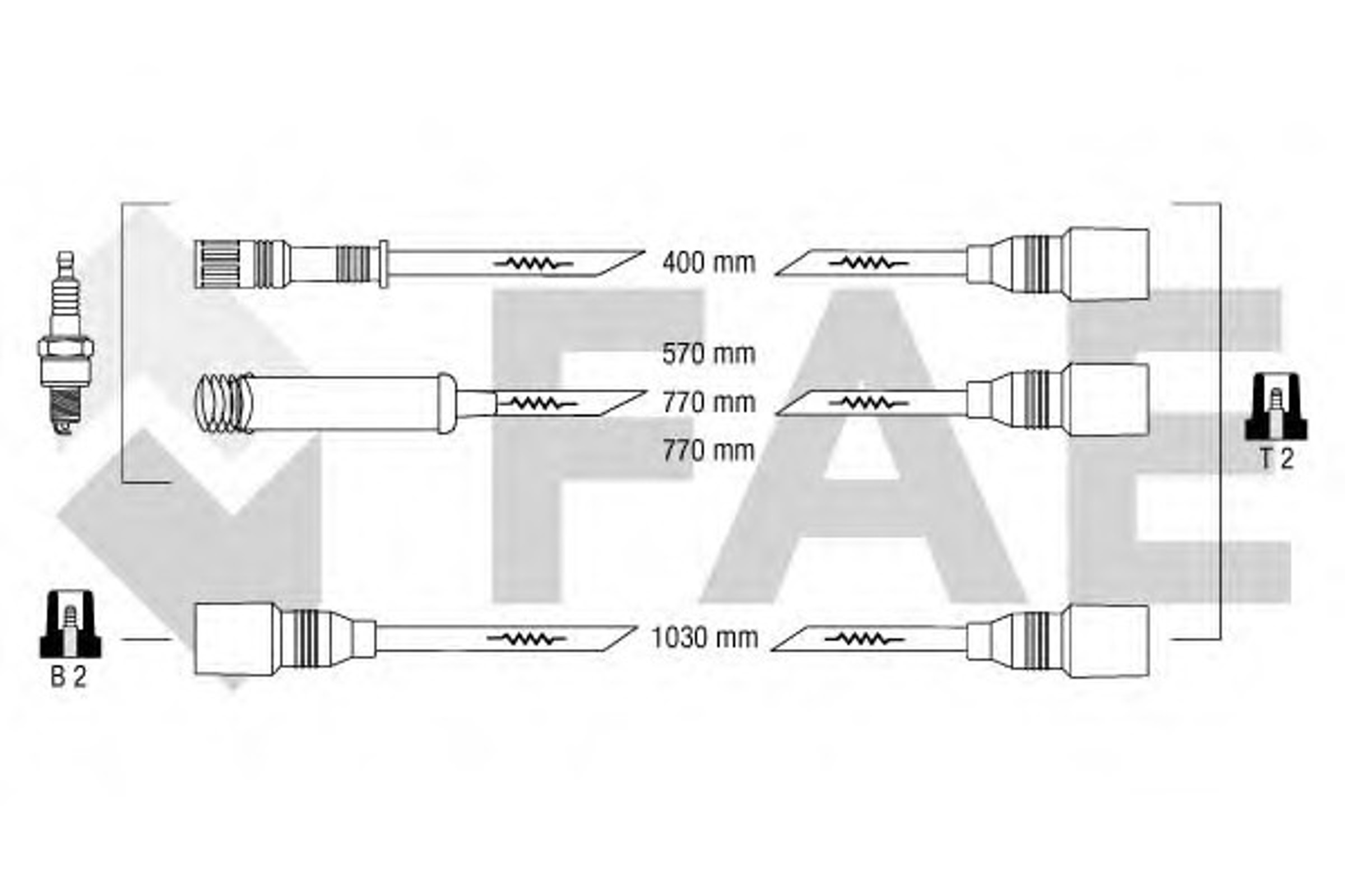 Комплект проводов зажигания FAE 85980