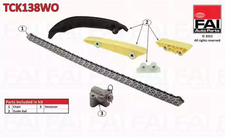 Комплект цепи грм FAI AUTOPARTS TCK138WO