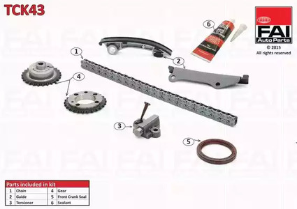 Комплект цели привода распредвала FAI AUTOPARTS TCK43