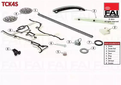 Комплект цели привода распредвала FAI AUTOPARTS TCK4S