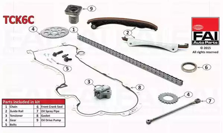 Комплект цели привода распредвала FAI AUTOPARTS TCK6C