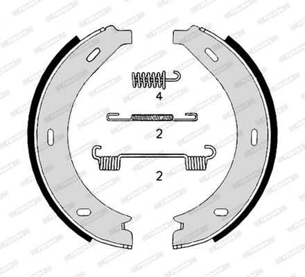 Szczeki hamulcowe kpl. mercedes v (638/2) vito (638) 2.0-2.8 02.96-07 FERODO FSB4306