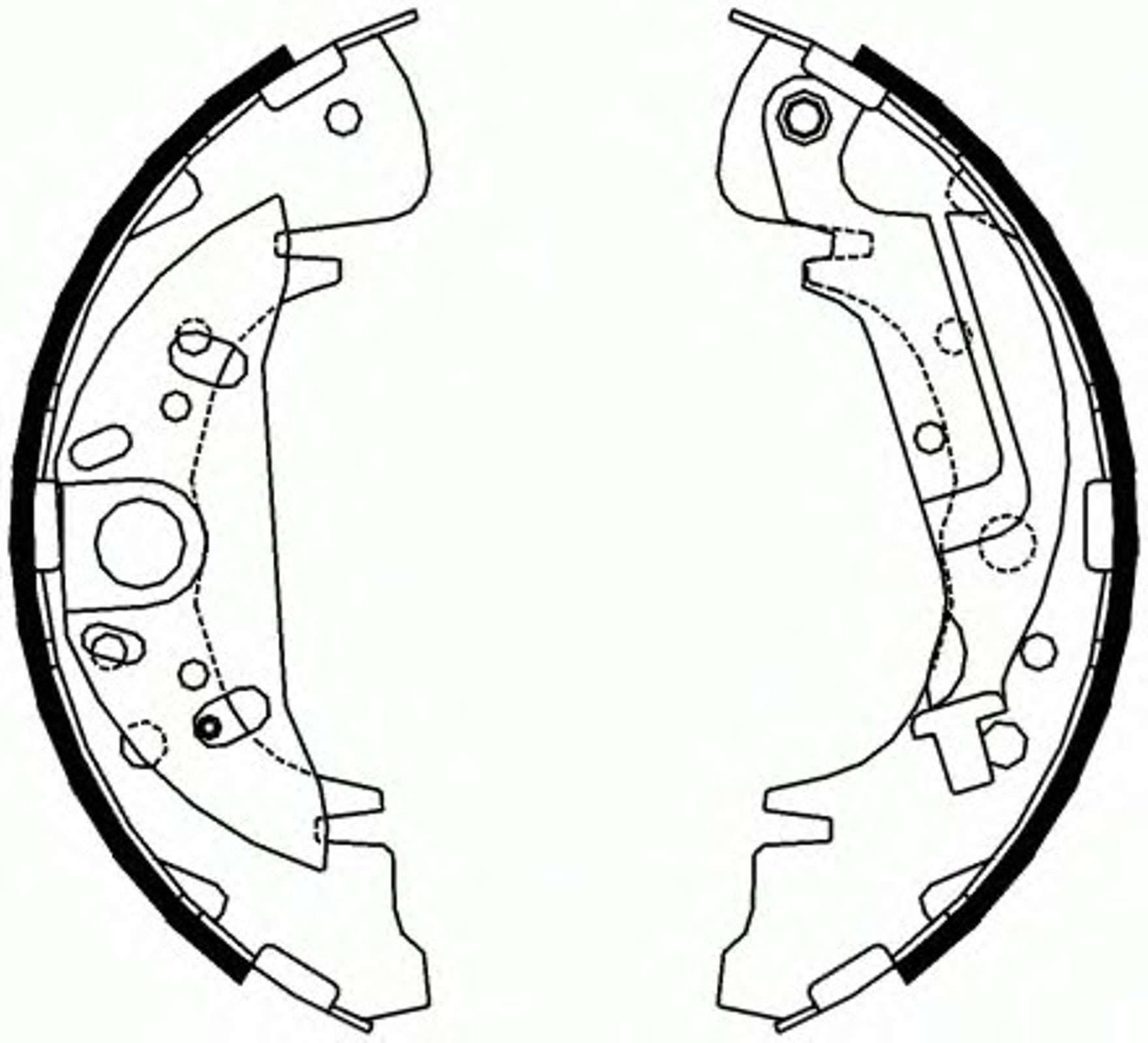 Колодки тормозные барабанные FERODO FSB608