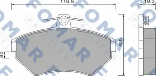 Комплект тормозных колодок дисковый тормоз