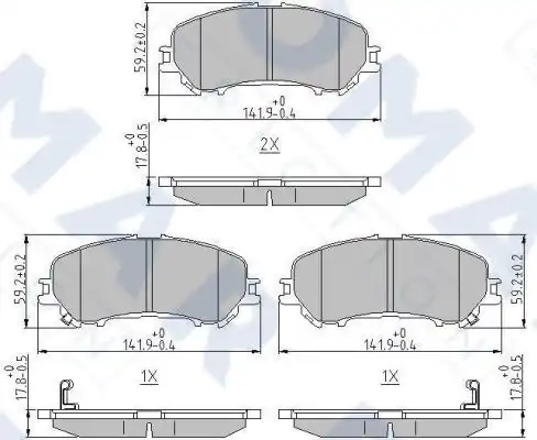 Fo 266181 колодки дисковые передние FOMAR FRICTION FO 266181