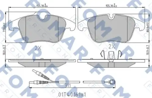 Fo338481 колодки дисковые передние FOMAR FRICTION FO338481