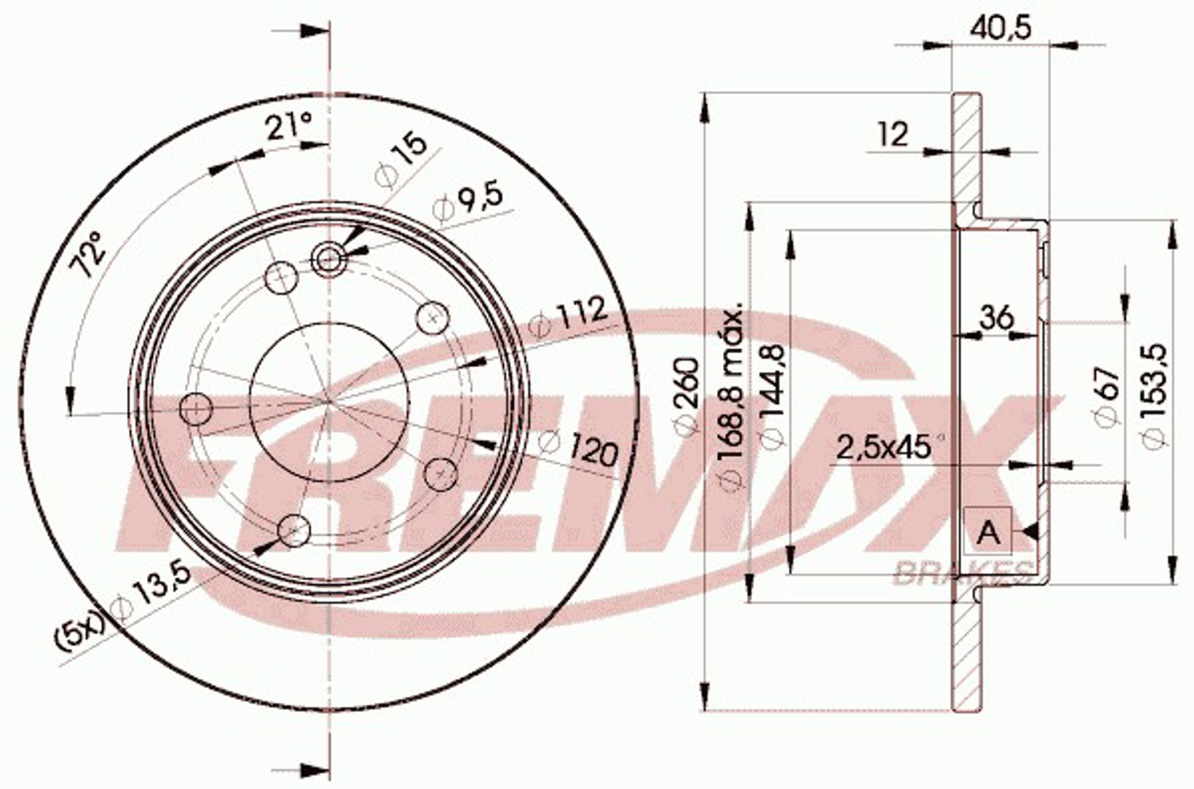 Диск тормозной FREMAX BD-0112