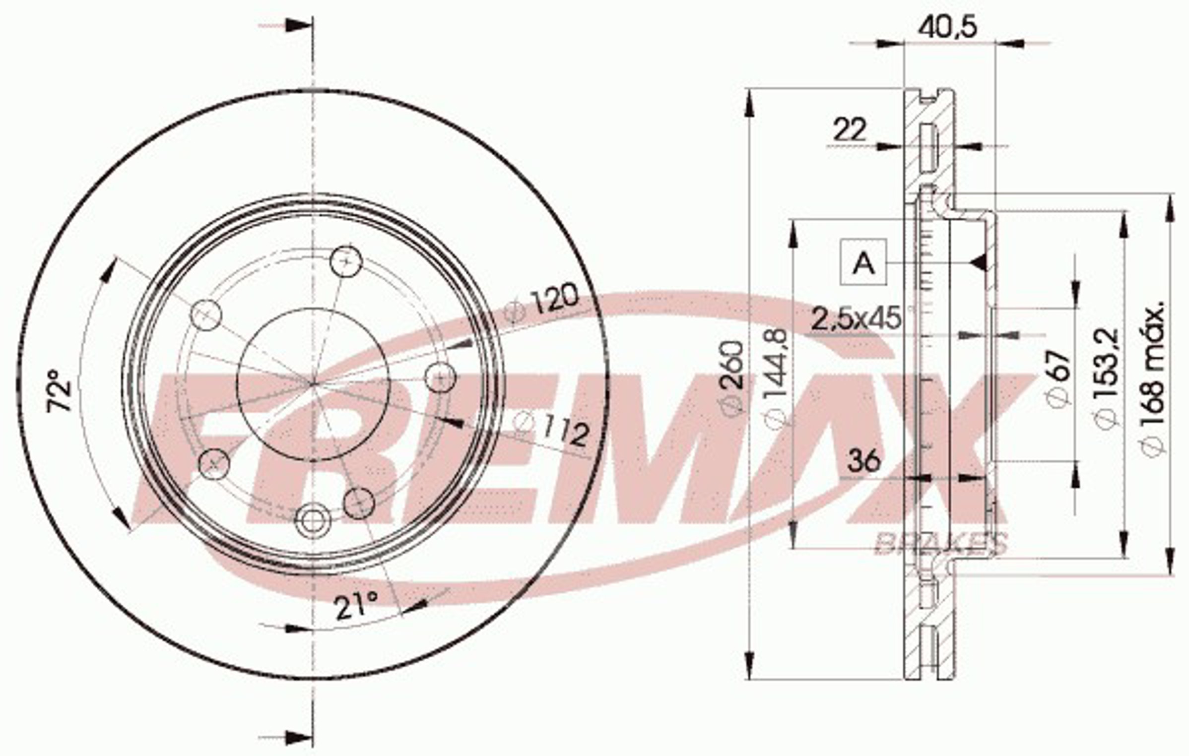 Диск тормозной FREMAX BD-0113