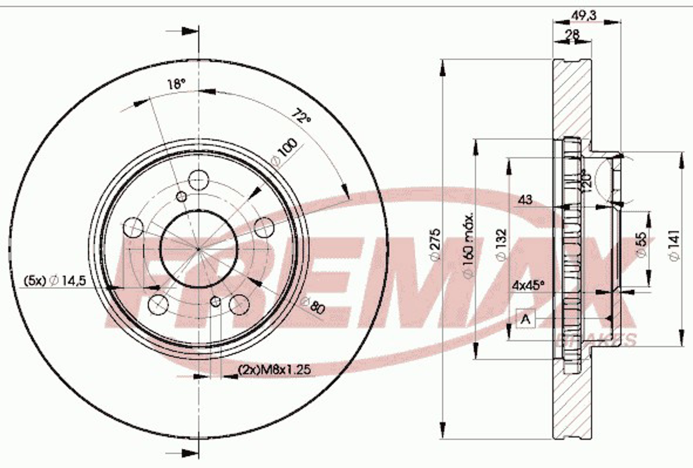 Диск тормозной FREMAX BD-0600