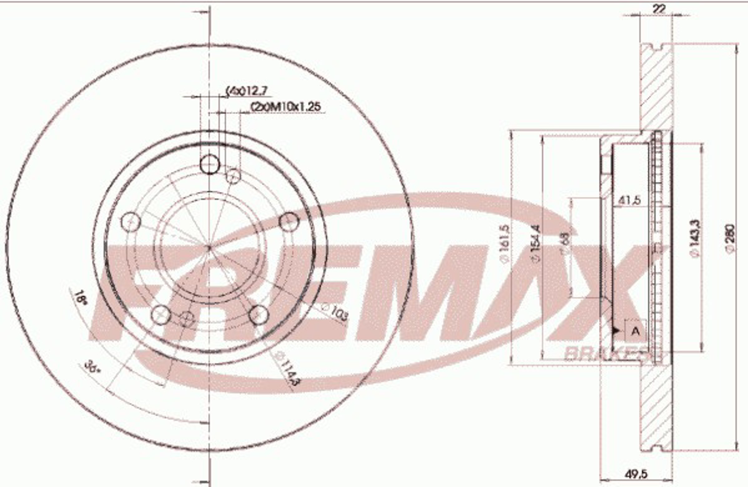 Диск тормозной FREMAX BD-1057
