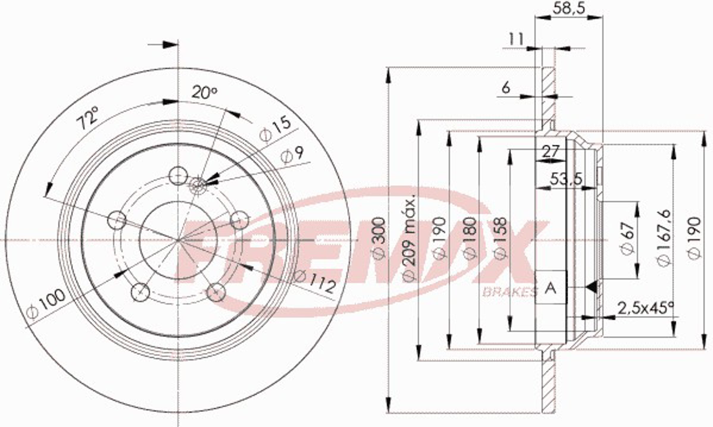 Диск тормозной FREMAX BD-3055