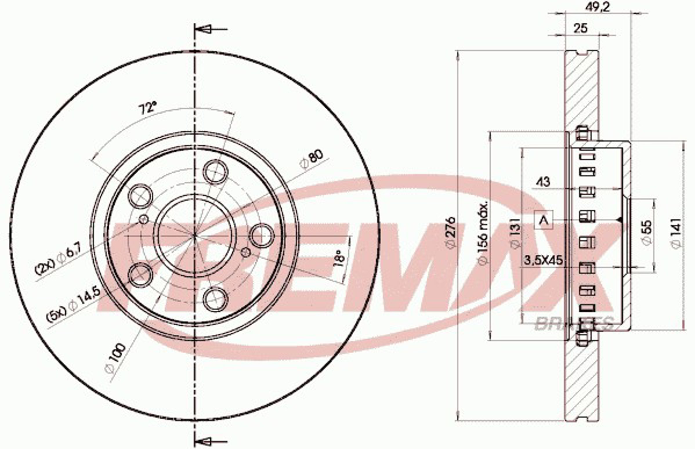 Диск тормозной FREMAX BD-5060