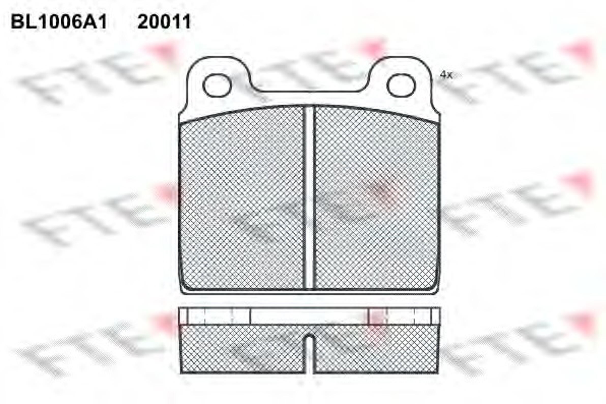 Колодки тормозные дисковые FTE BL1006A1
