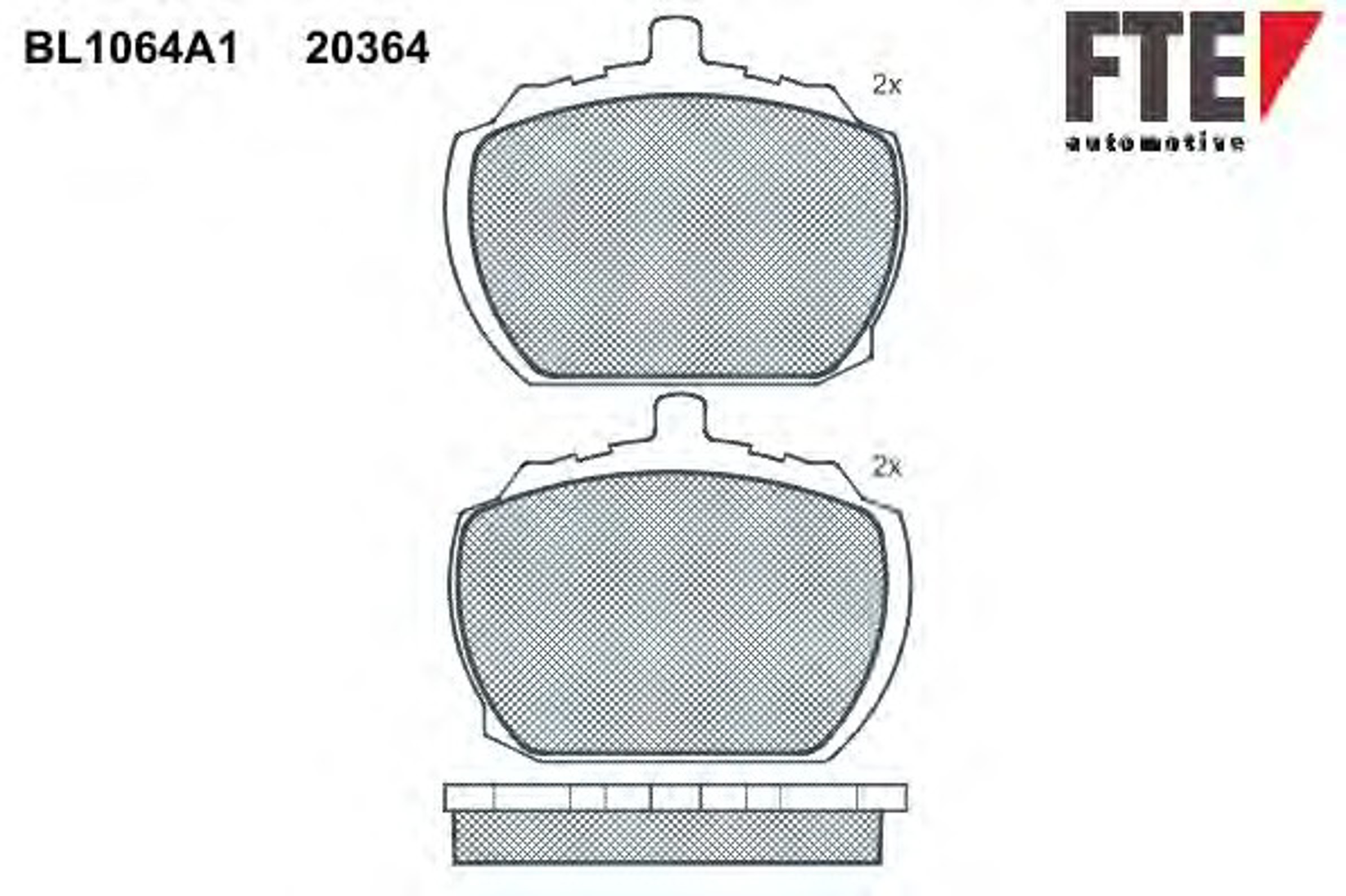 Колодки тормозные дисковые FTE BL1064A1