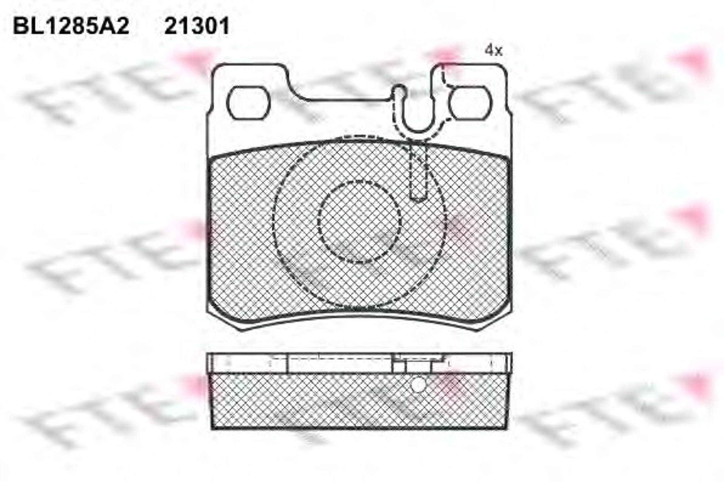 Колодки тормозные дисковые FTE BL1285A2