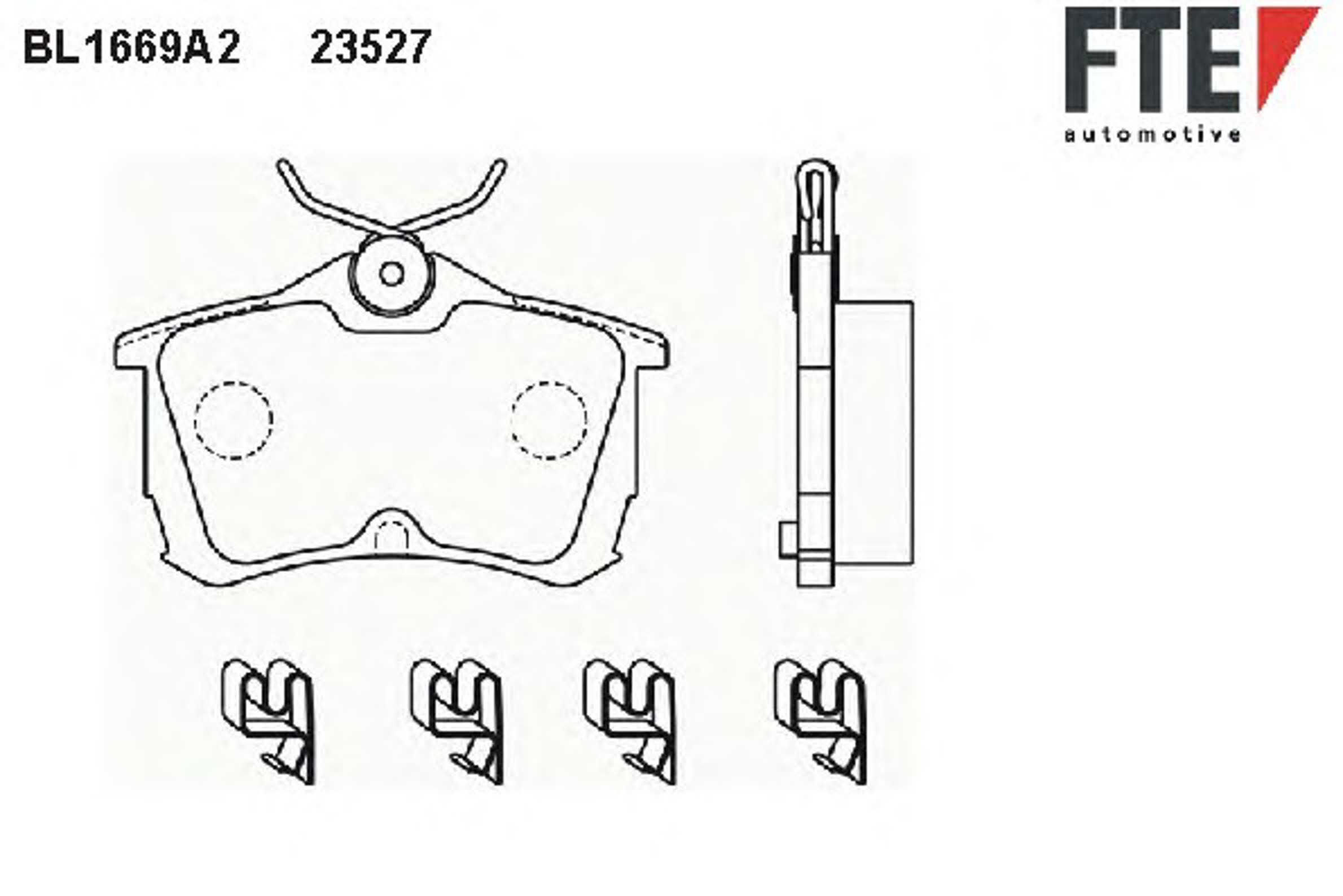 Колодки тормозные дисковые FTE BL1669A2