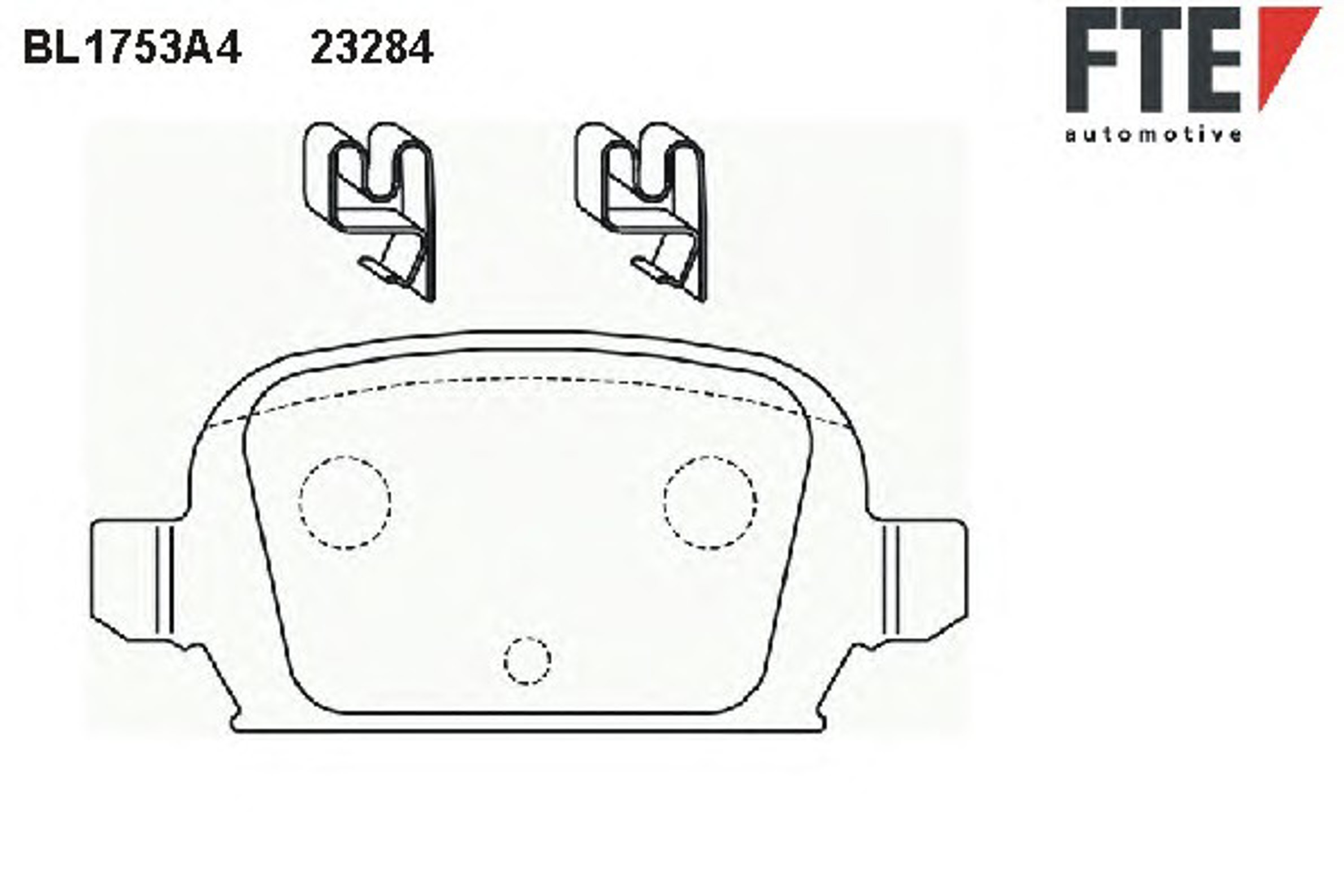 Комплект тормозных колодок дисковый тормоз FTE BL1753A4