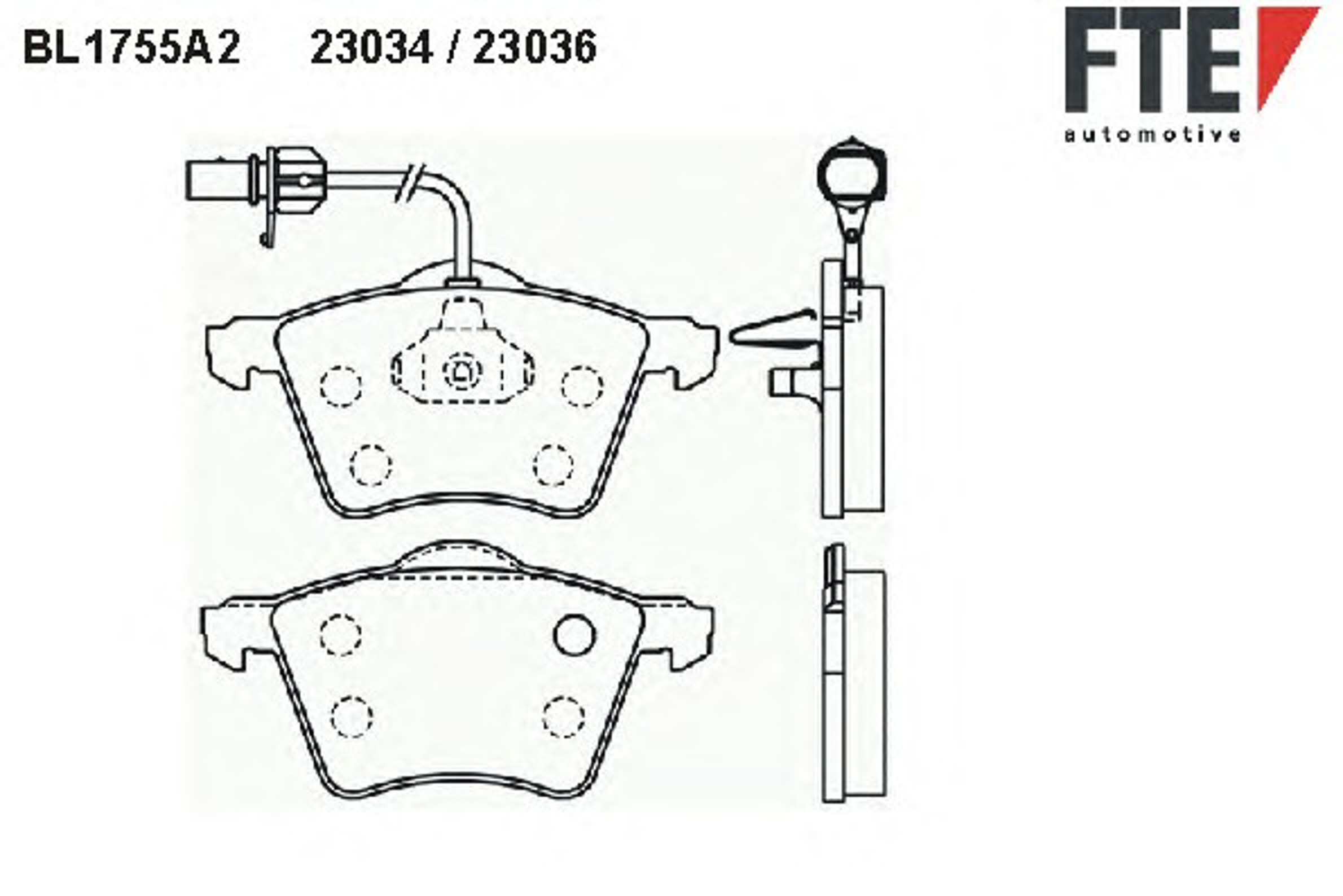 Колодки тормозные дисковые FTE BL1755A2