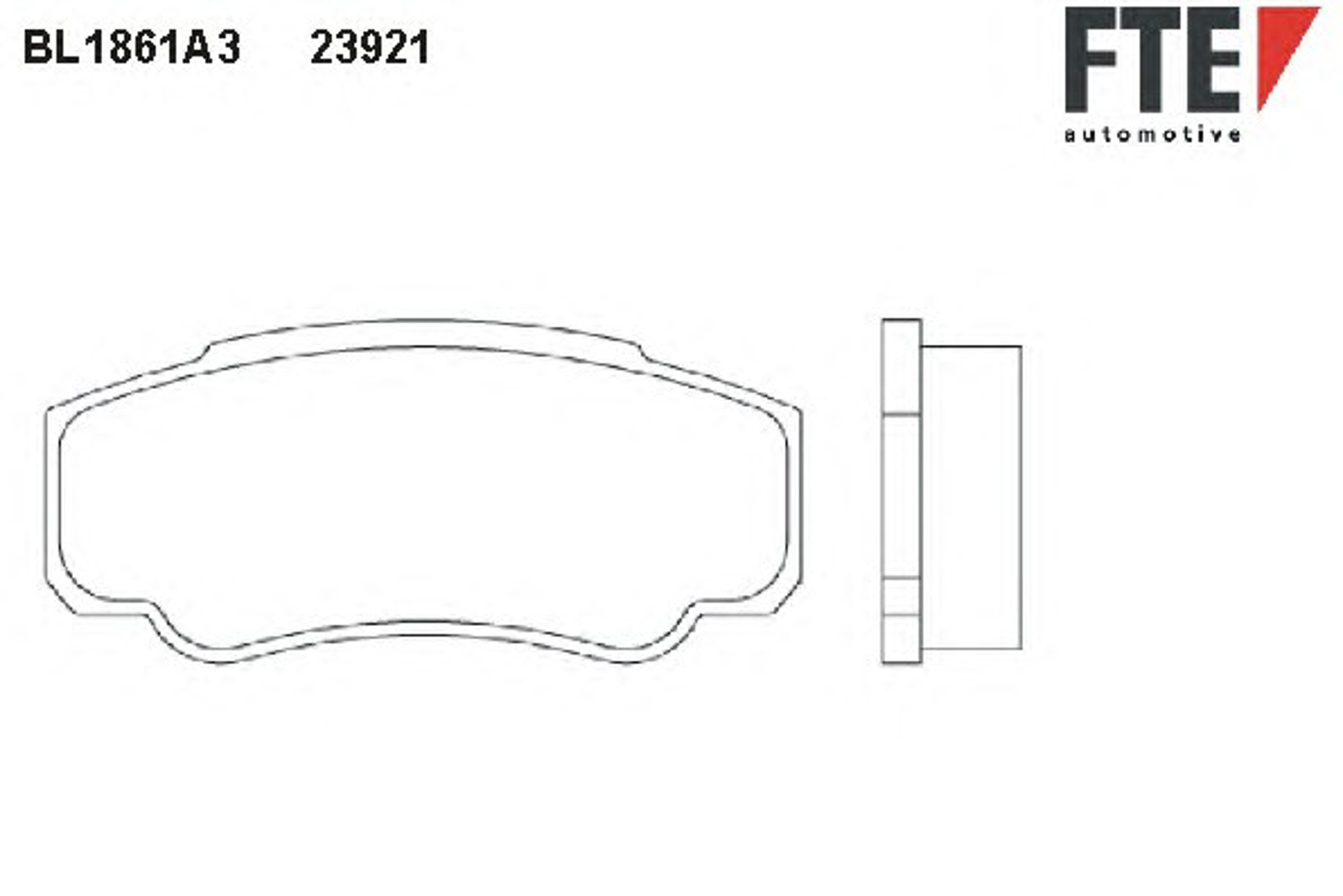 Колодки тормозные дисковые FTE BL1861A3