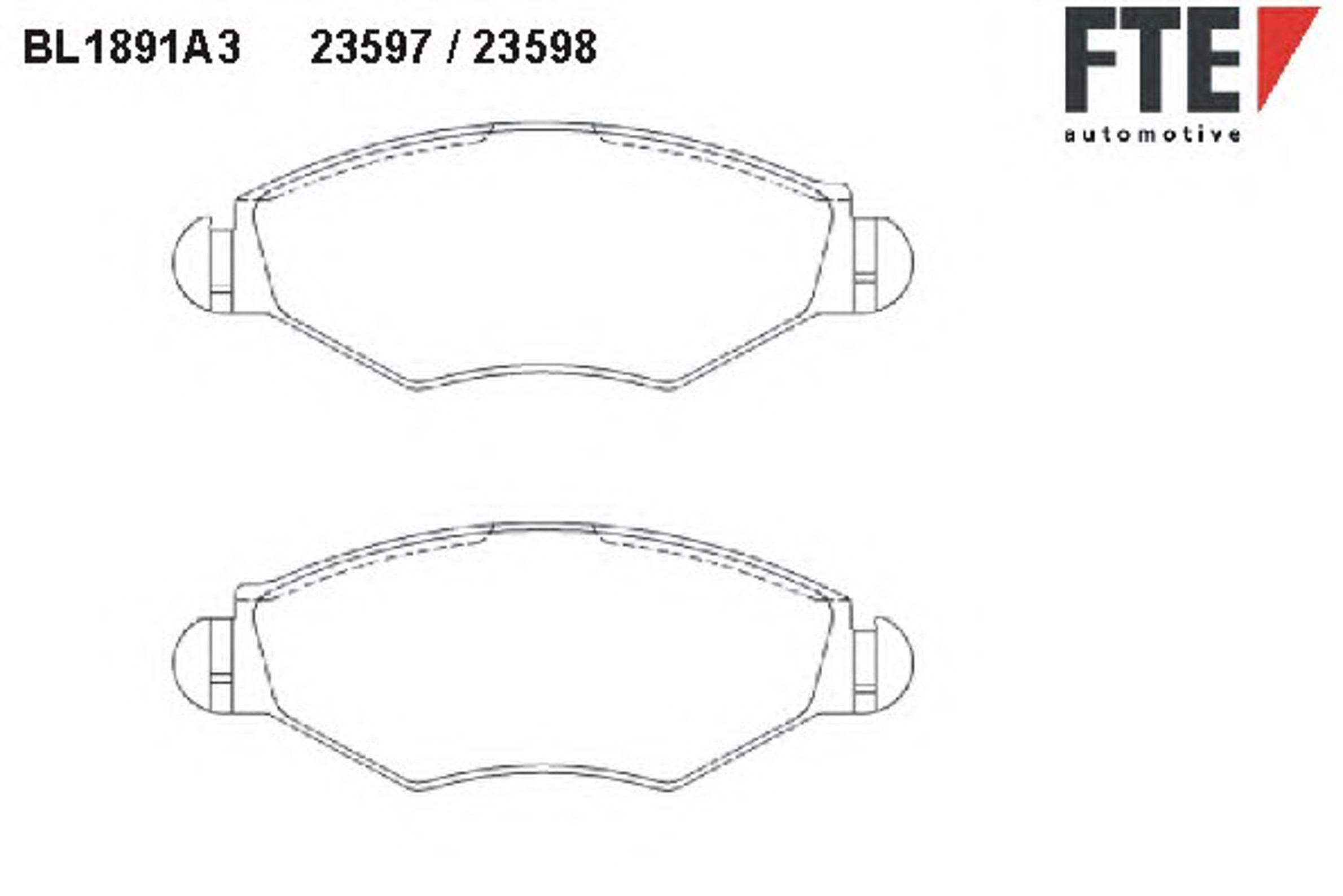Комплект тормозных колодок дисковый тормоз FTE BL1891A3
