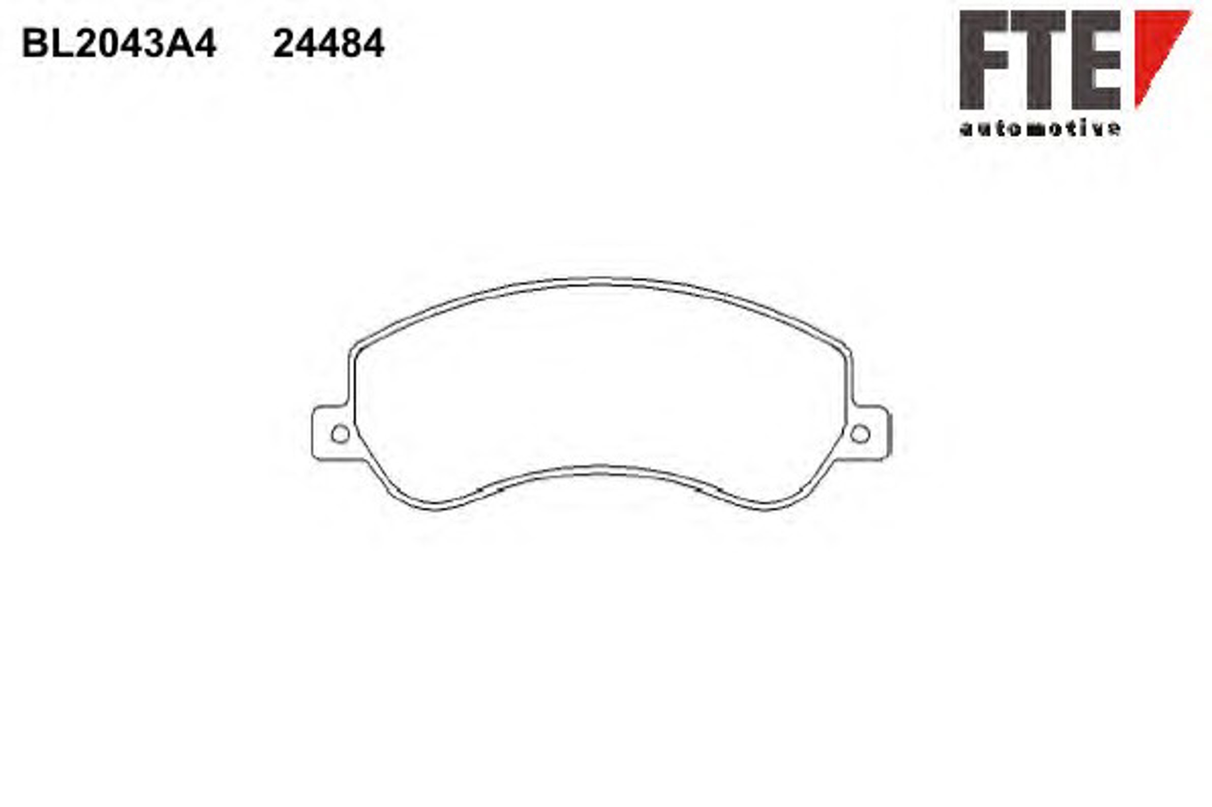Колодки тормозные дисковые FTE BL2043A4