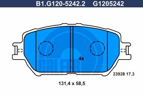 Тормозные колодки GALFER B1-G120-5242-2