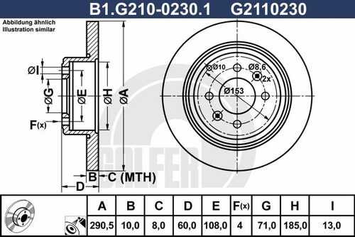 Тормозной диск GALFER B1-G210-0230-1