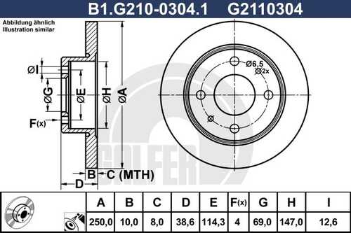 Тормозной диск GALFER B1-G210-0304-1