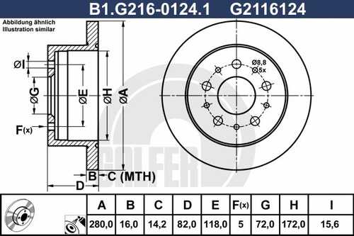 Тормозные диски GALFER B1-G216-0124-1
