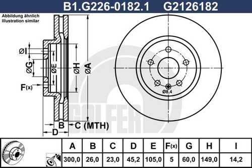 Тормозной диск GALFER B1-G226-0182-1