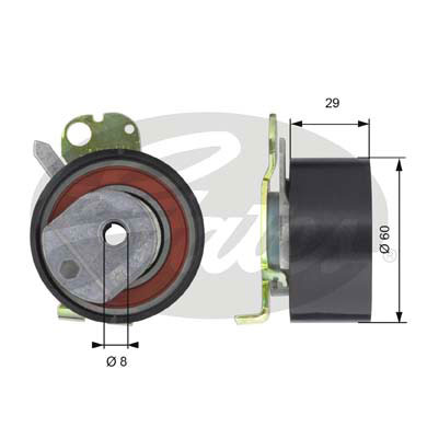 Натяжной ролик ременьа грм powergrip GATES T43050
