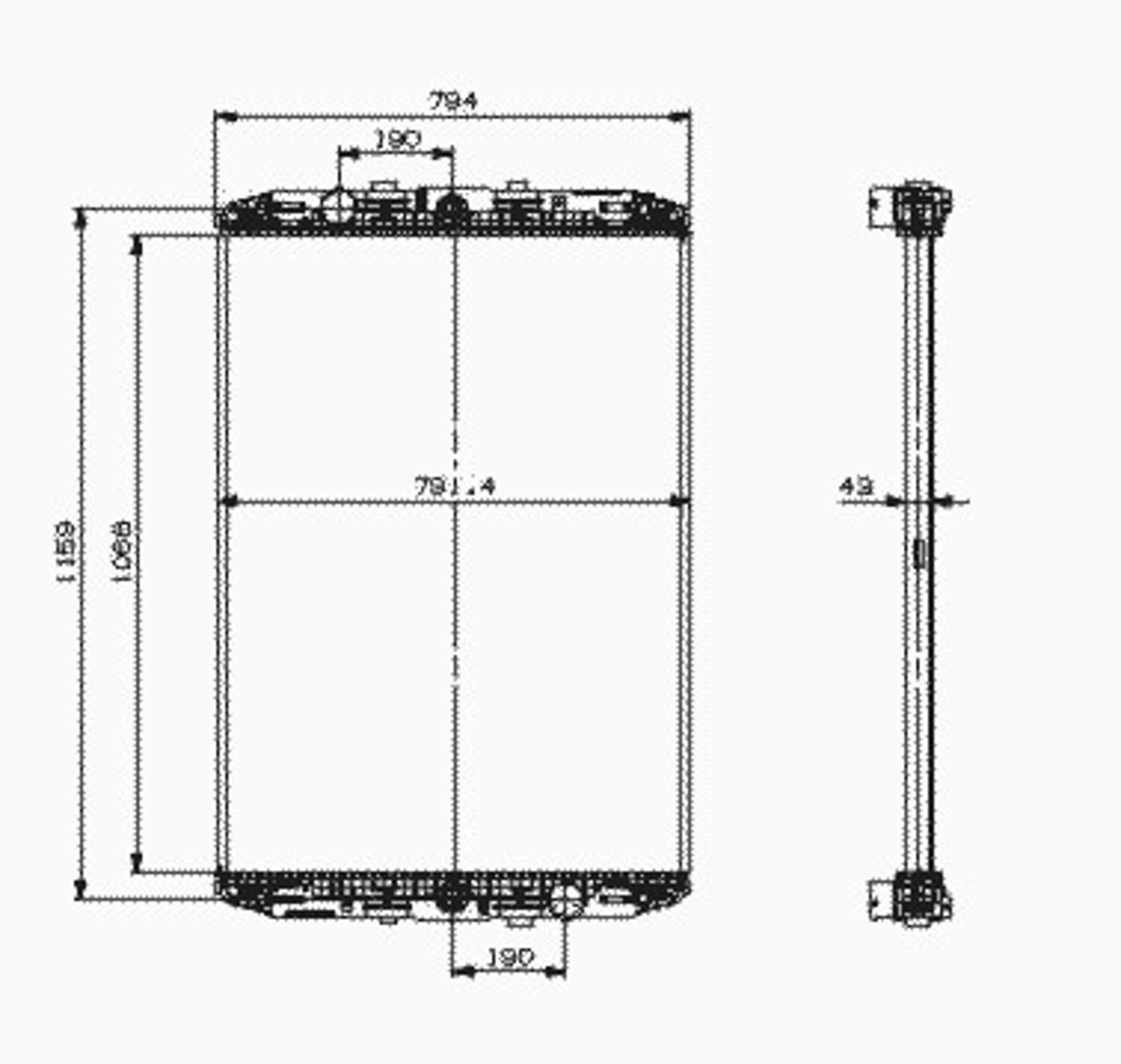 Радиатор системы охлаждения NRF 519541