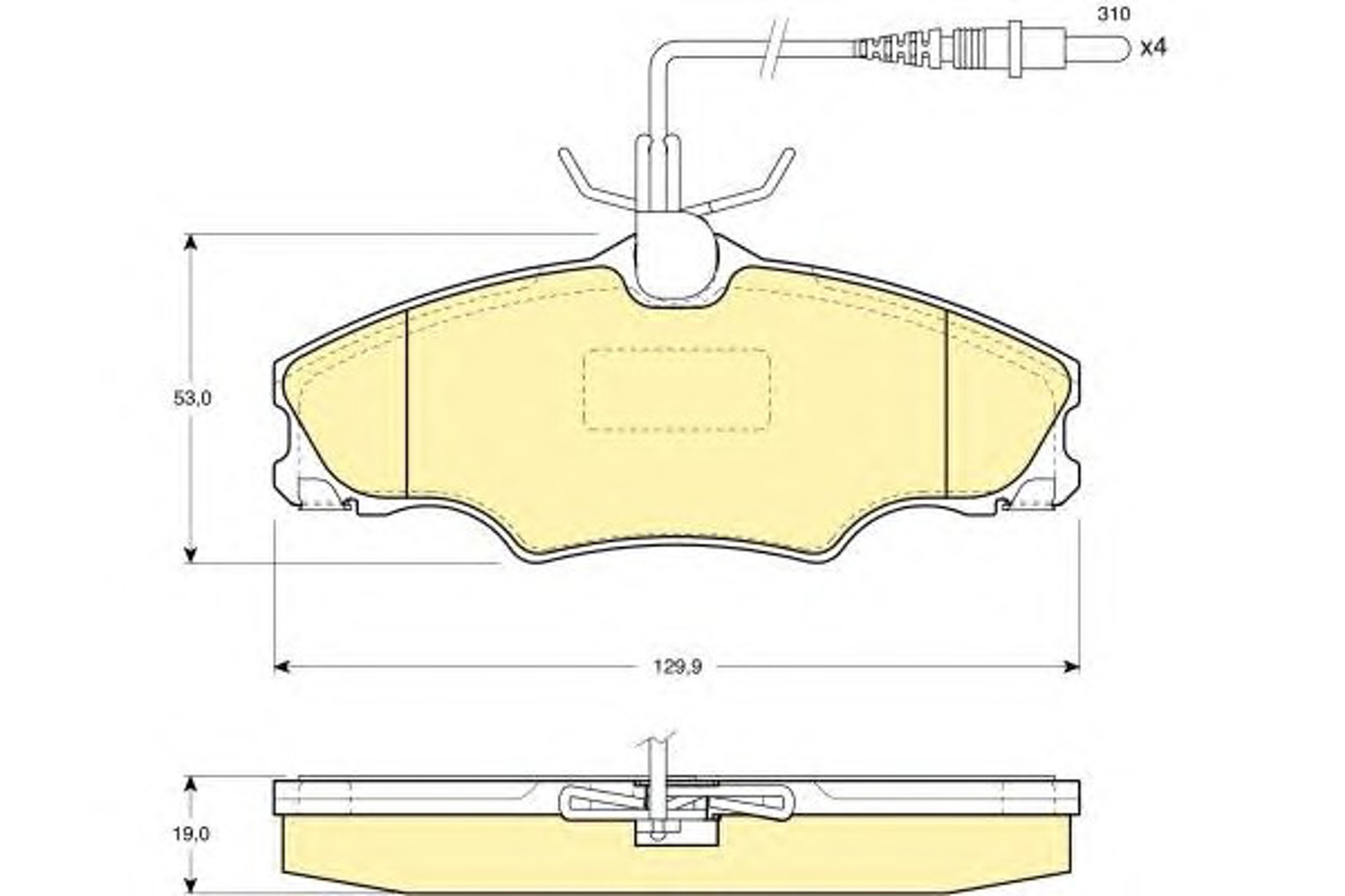 Колодки тормозные дисковые GIRLING 6111931