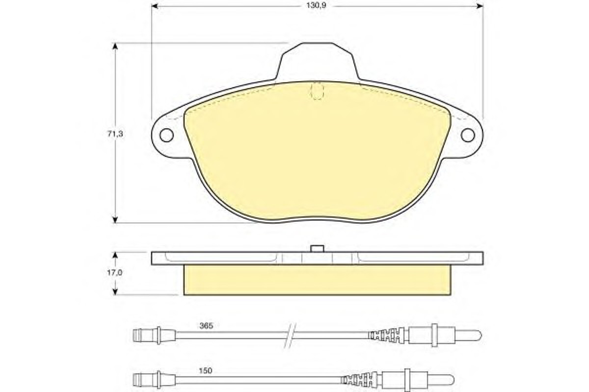 Колодки тормозные дисковые GIRLING 6113013