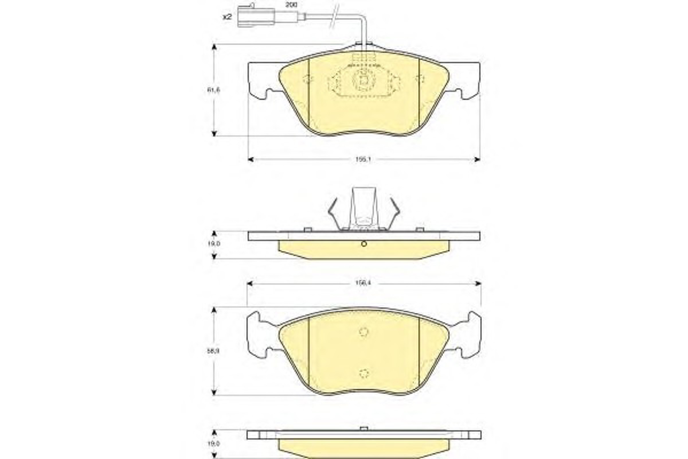 Комплект тормозных колодок дисковый тормоз GIRLING 6114272