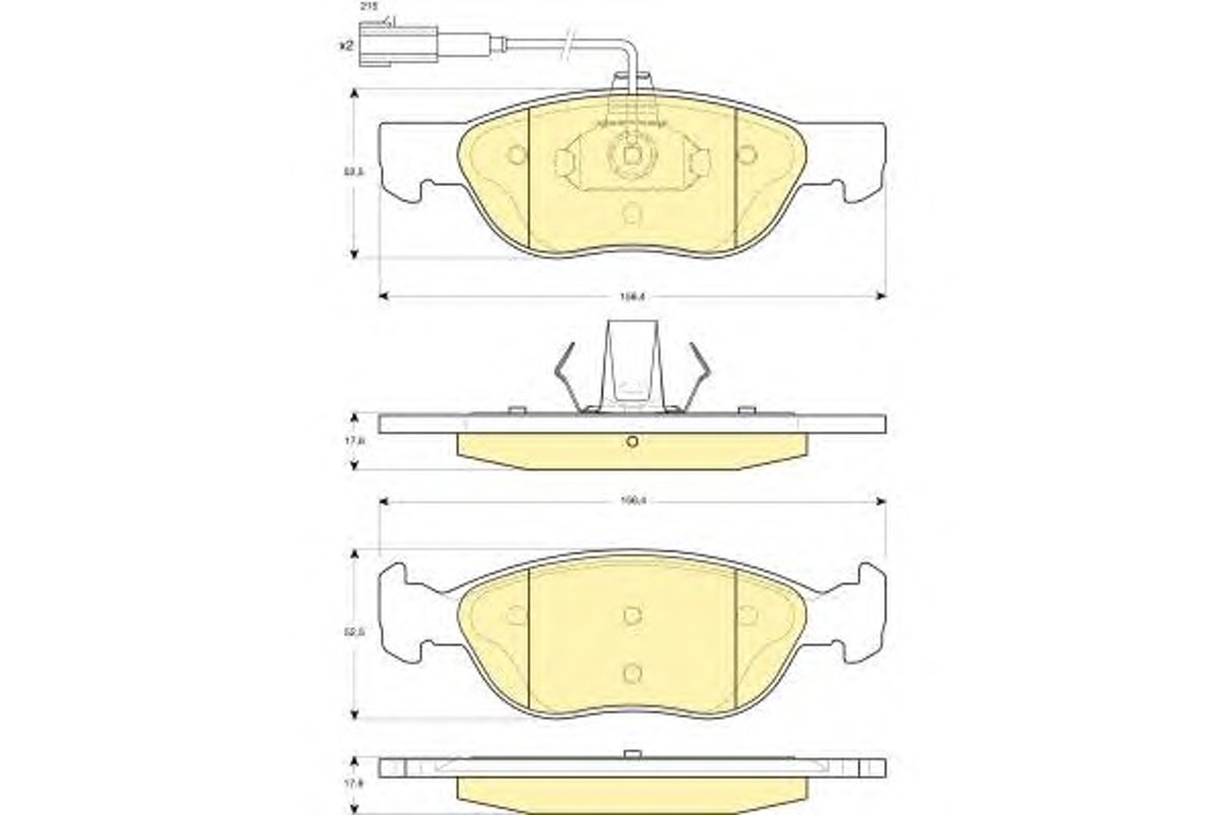 Комплект тормозных колодок дисковый тормоз GIRLING 6114862