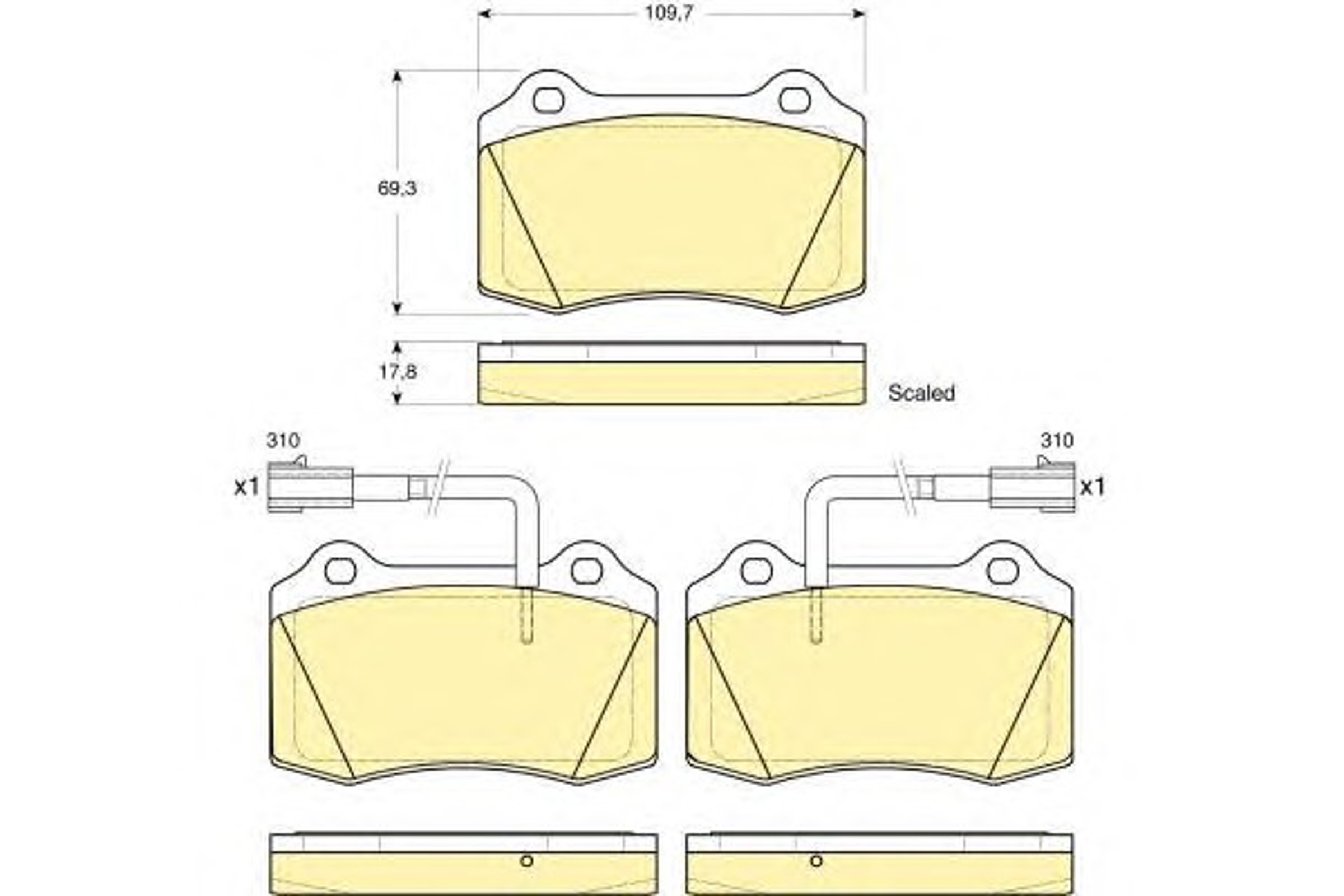 Колодки тормозные дисковые GIRLING 6115199